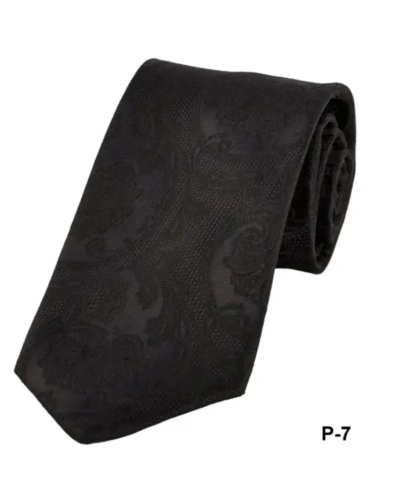 ELDORADO | Tie Slim | Black Paisley P-7 ELDORADO