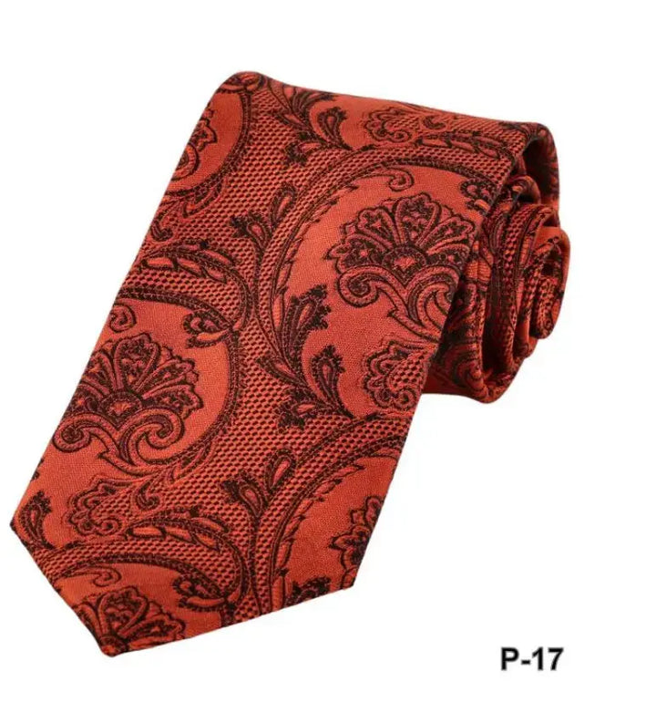 ELDORADO | Tie Slim | Rust Paisley P-17 ELDORADO