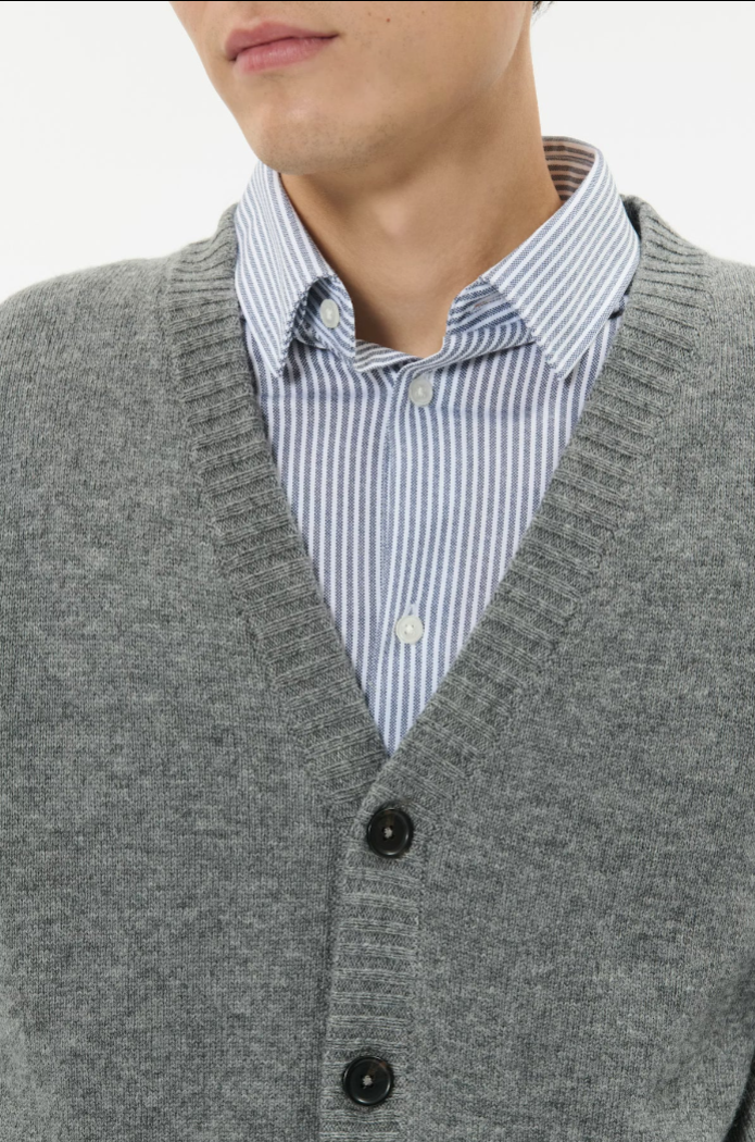 MATINIQUE | MAalpin Cardigan | Medium Grey Melange
