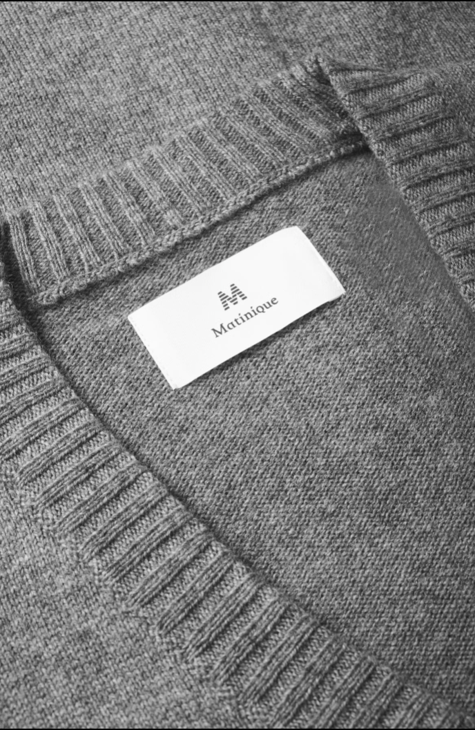 MATINIQUE | MAalpin Cardigan | Medium Grey Melange