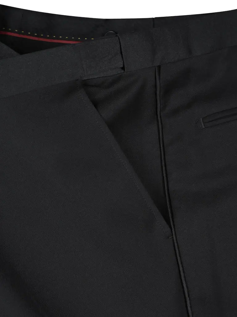 RENOIR | Slim Fit Tuxedo Pipping Pants | Black 201-1SL RENOIR