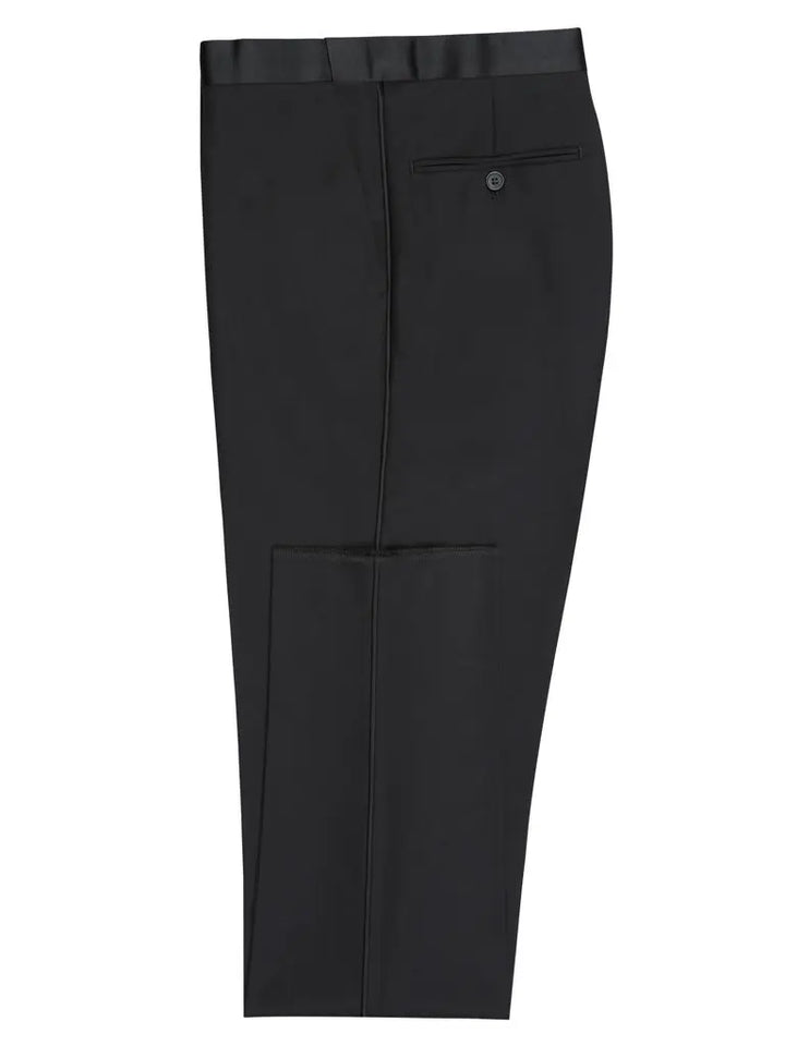RENOIR | Slim Fit Tuxedo Pipping Pants | Black 201-1SL RENOIR