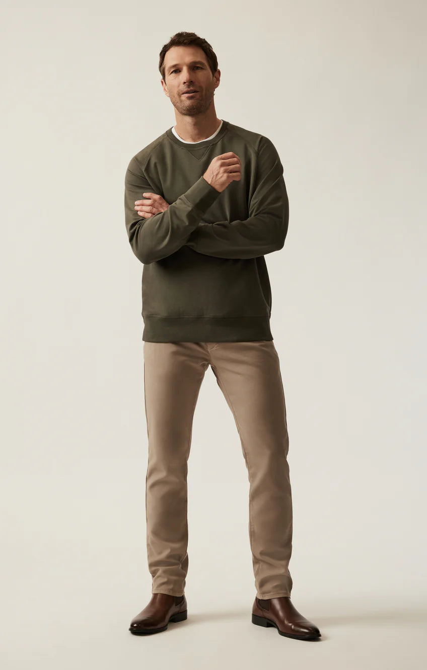 34 Heritage | French Terry Crew Sweater | Pimento Olive