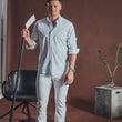 Load image into Gallery viewer, AU NOIR | Long Sleeve Shirt | Terrell Lt Blue
