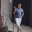 Load image into Gallery viewer, AU NOIR | Knitted Polo Shirt | Oban Teal
