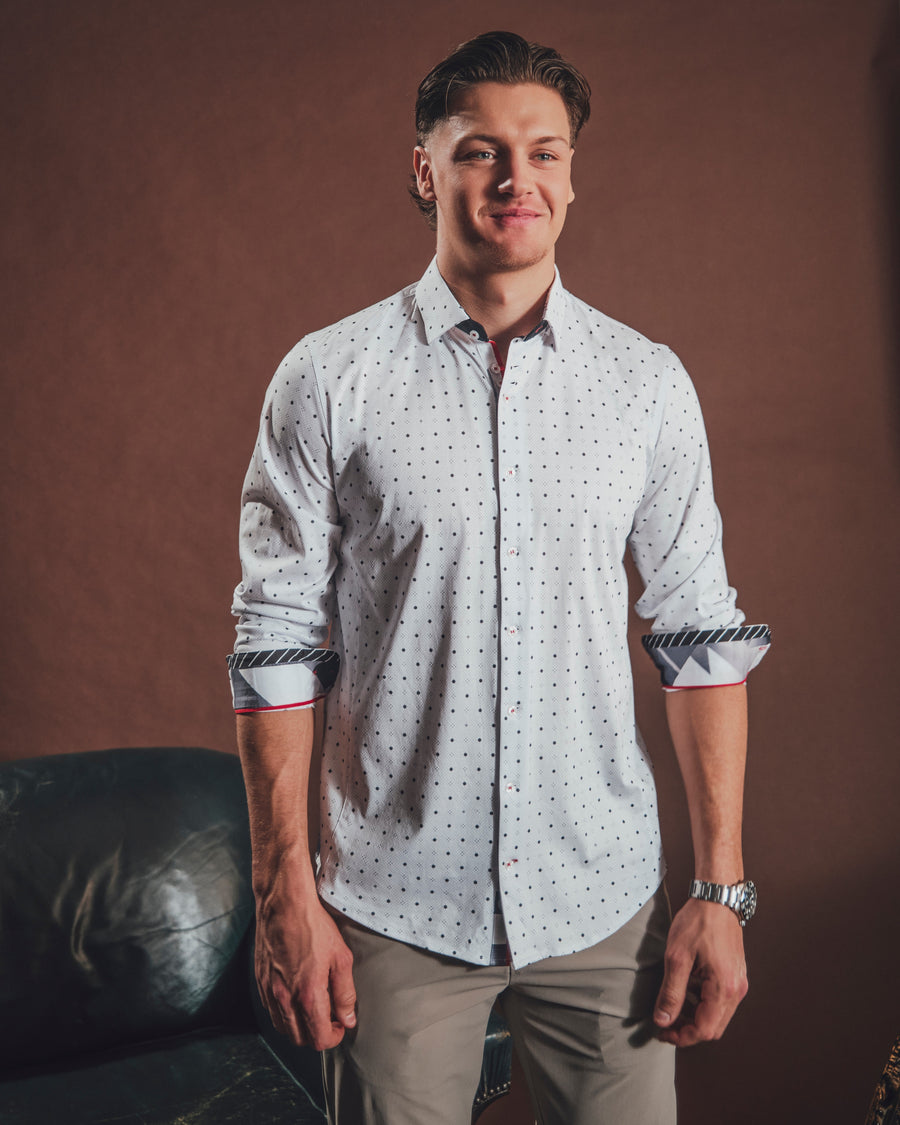 AU NOIR | Long Sleeve Shirt | Clyde White