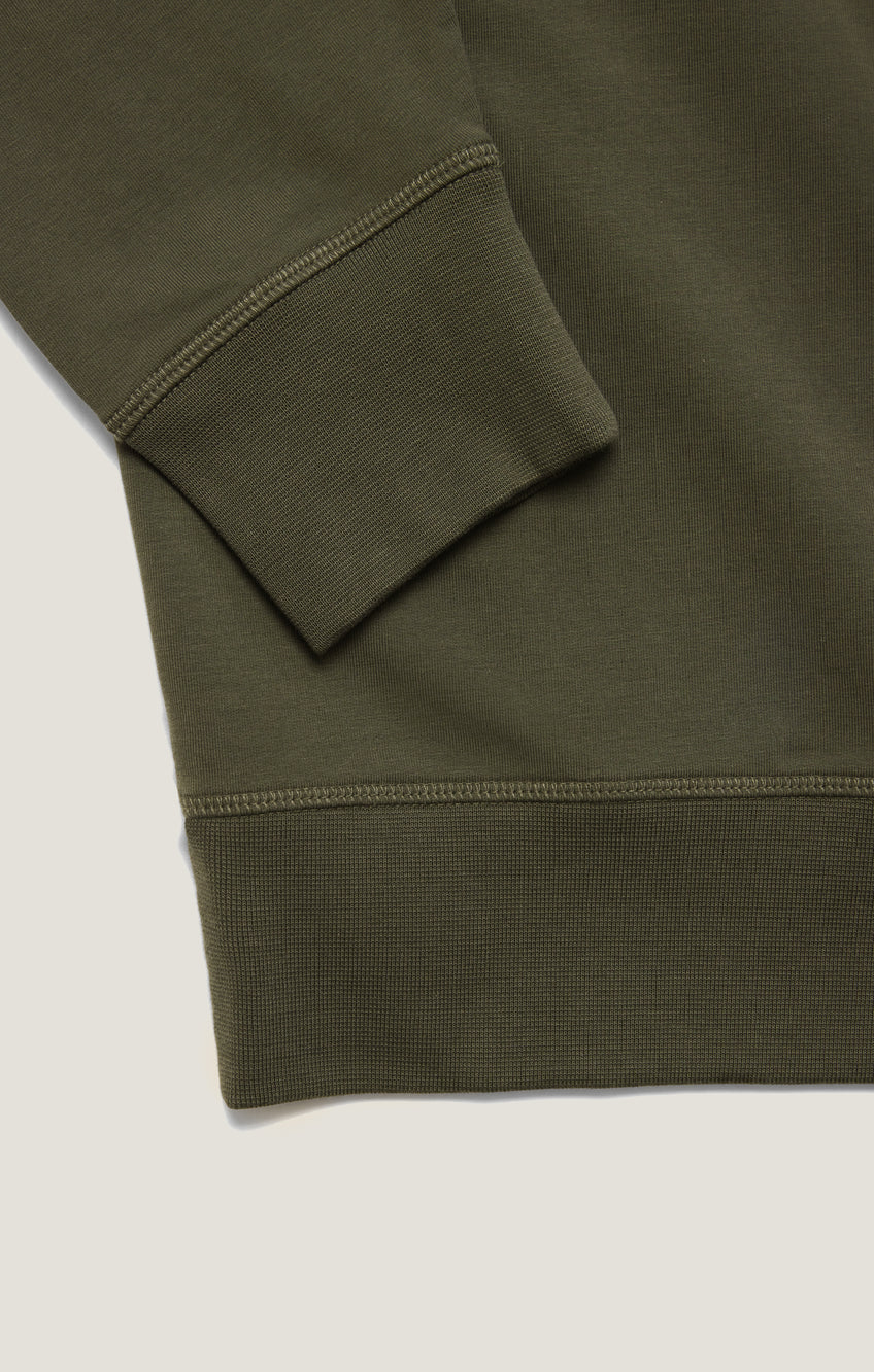 34 Heritage | French Terry Crew Sweater | Pimento Olive