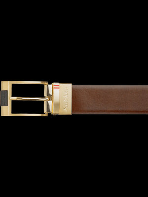 CEINTURE RÉVERSIBLE | DESOTO GOLD, noir - brun - AU NOIR