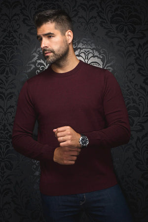 AU NOIR I Merino Wool Sweater I Marini Burgundy