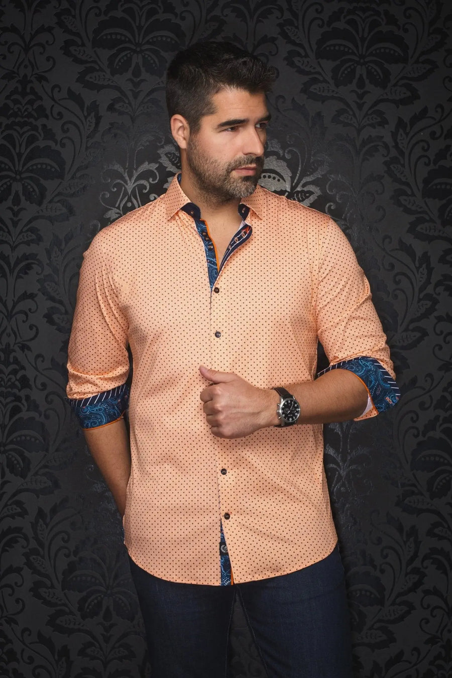 CHEMISE | CALDARA, Orange - AU NOIR
