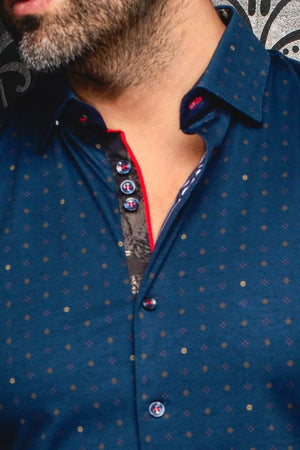 CHEMISE | CLYDE, Navy Tobacco - AU NOIR