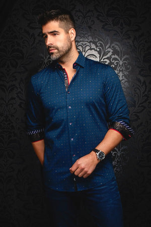 CHEMISE | CLYDE, Navy Tobacco - AU NOIR