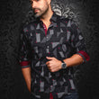 Load image into Gallery viewer, CHEMISE | FRANK, Black Red - AU NOIR
