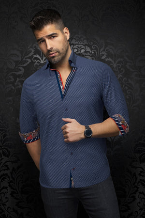 CHEMISE | SAUTOR, Navy Red - AU NOIR