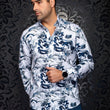 Load image into Gallery viewer, CHEMISE | THOMAS, White blue - AU NOIR
