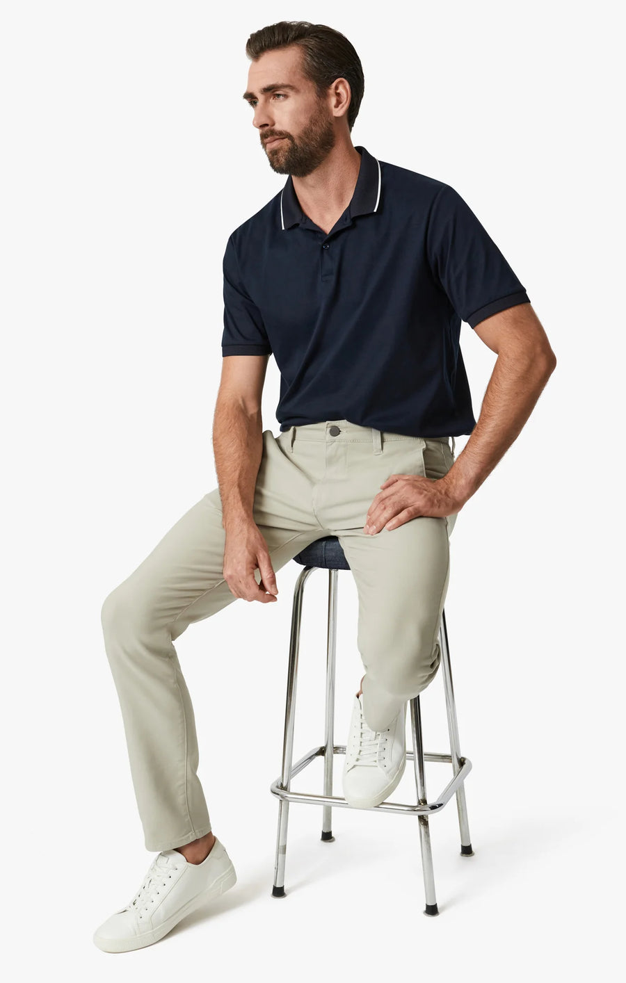 34 HERITAGE | Verona Chino Pants | Willow High Flyer