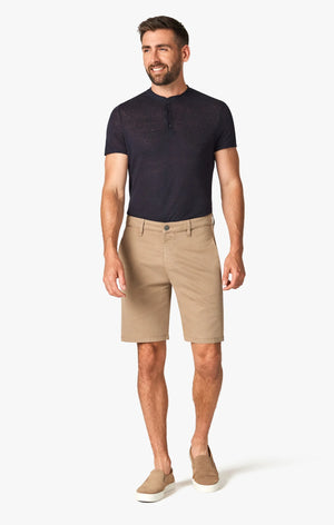 34 HERITAGE | Nevada Shorts | Cashew Brushed Twill