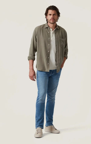 34 HERITAGE | Courage Straight Leg Jeans | Mid Brushed Organic Ultra 34 Heritage