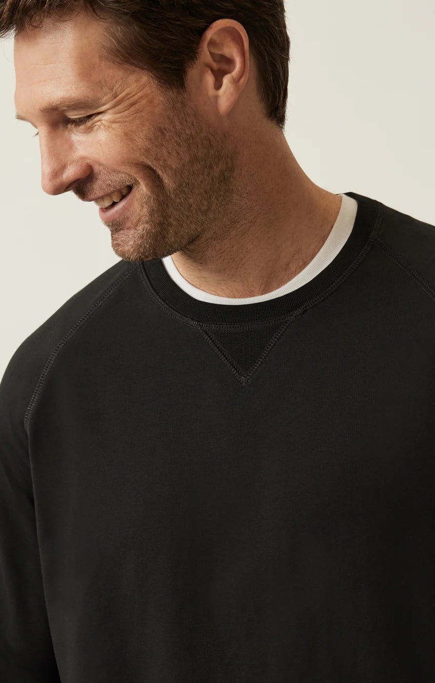 34 Heritage | French Terry Crew Sweater | Black
