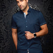 Load image into Gallery viewer, MANCHES COURTES EXTENSIBLE | ROSEFIELD, Navy Tobacco - AU NOIR
