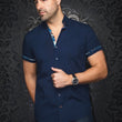Load image into Gallery viewer, Manches Courtes | FAJARDO, Navy - AU NOIR
