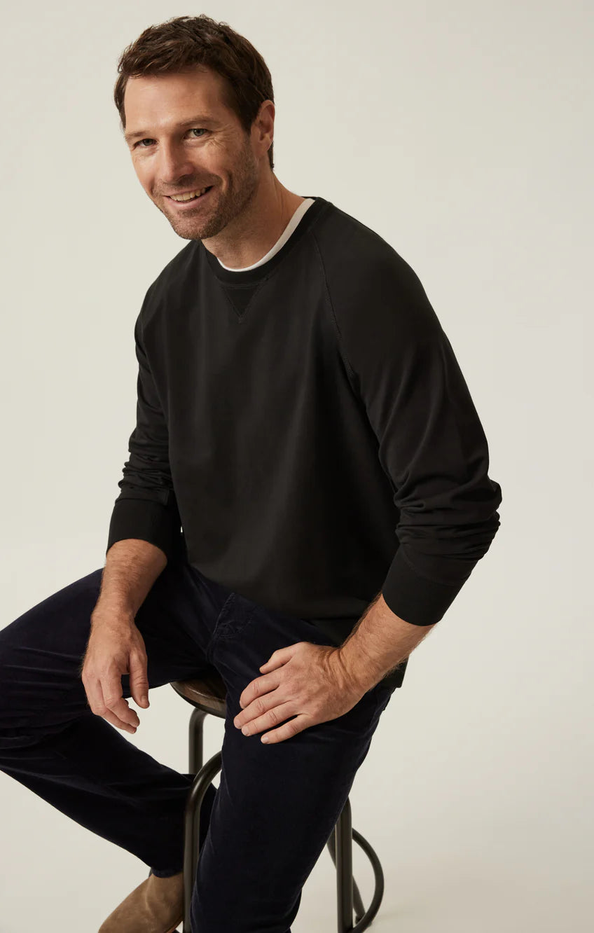 34 Heritage | French Terry Crew Sweater | Black