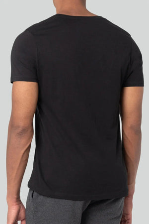 PURE & SIMPLE | Organic Cotton V Neck T-Shirt Black Pure & Simple