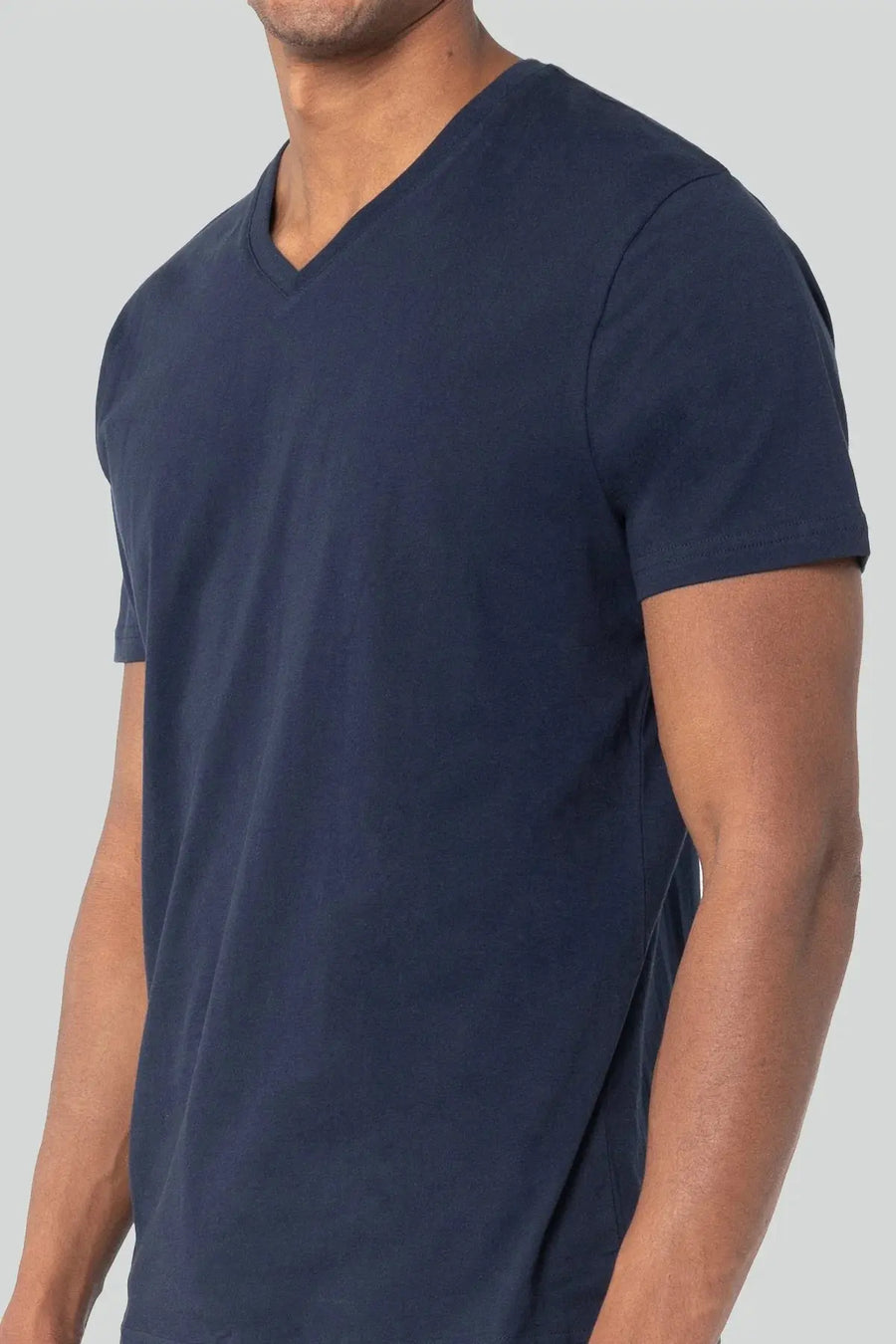 PURE & SIMPLE | Organic Cotton V Neck T-Shirt Navy Pure & Simple