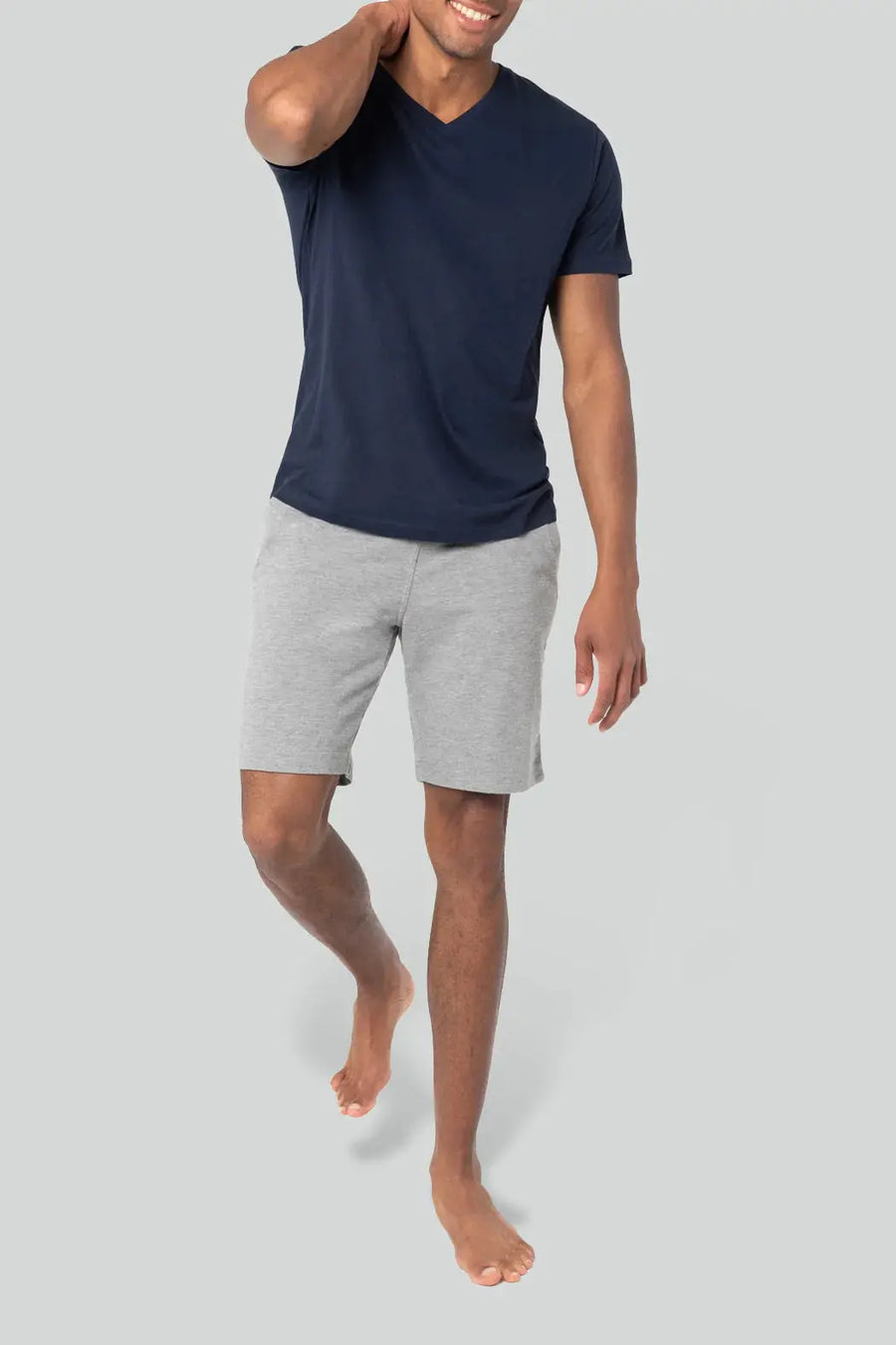 PURE & SIMPLE | Organic Cotton V Neck T-Shirt Navy Pure & Simple