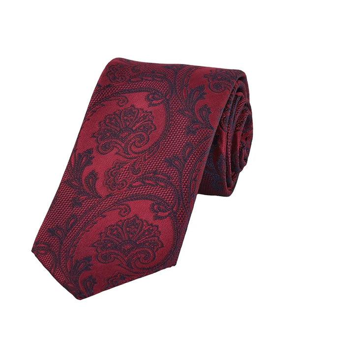 ELDORADO | Tie Slim | Red Paisley P-3 - Brothers Clothing Co.