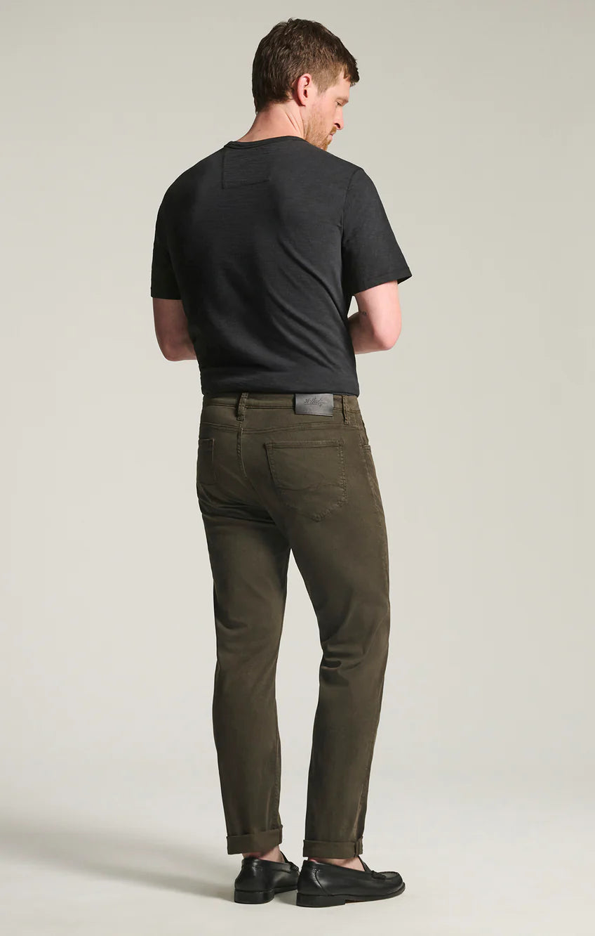 34 HERITAGE | Courage Straight Leg Pants | Cactus Green Twill
