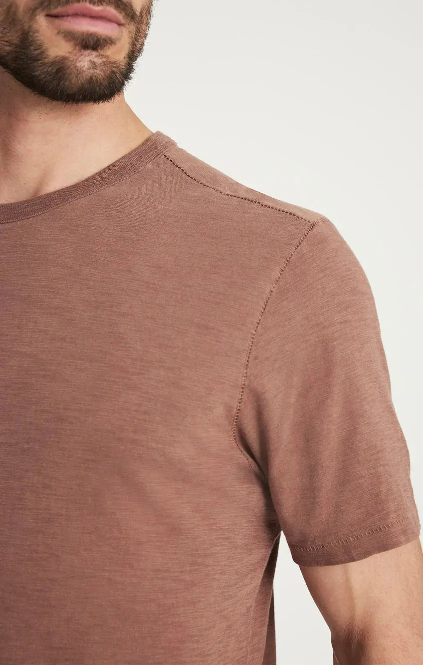 34 HERITAGE | Slub Crew Neck Tee | Cappuccino 34 Heritage