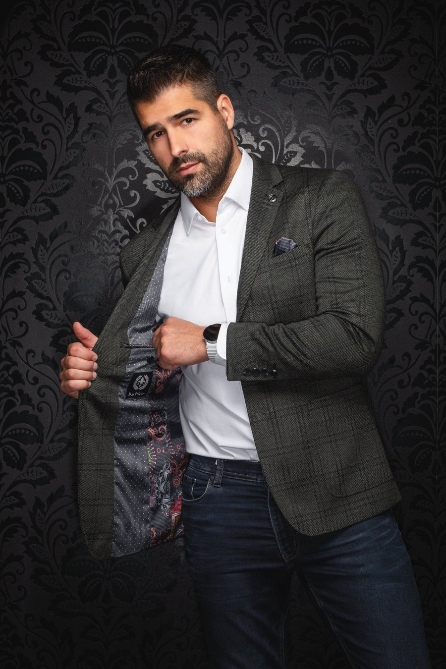 VESTON | BROSNAN, Olive - AU NOIR